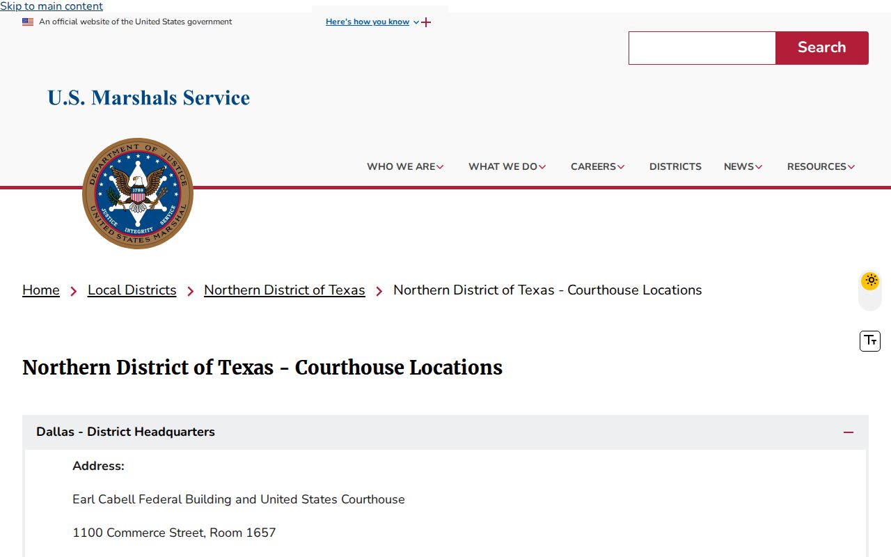 Brown County arrest warrant federal U.S. Marshals San Angelo office